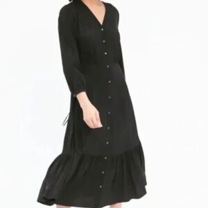 Uniqlo Black Button Down Dress